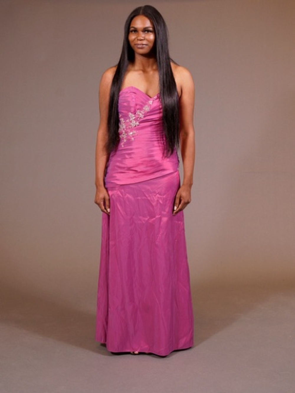 Caterina Collection Strapless Beaded Evening Gown 12